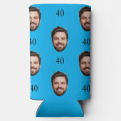 Aangepaste 40e partij gunst Verjaardag vrijgezelle Seltzer Blikjeskoeler (Achterkant)