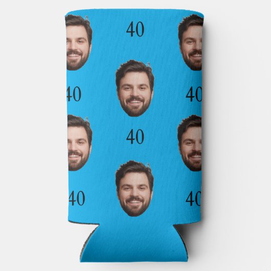 Aangepaste 40e partij gunst Verjaardag vrijgezelle Seltzer Blikjeskoeler (Achterkant)