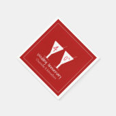 Aangepaste 40e Ruby bruiloft jubileum glas Servet (Hoek)
