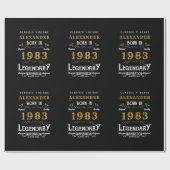 Aangepaste 40e verjaardag 1983 Naam legaal toevoeg Cadeaupapier (Vlak)