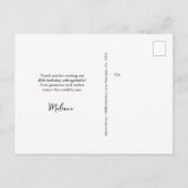 Aangepaste 40e verjaardag Gouden confetti Blush Ro Briefkaart (Achterkant)