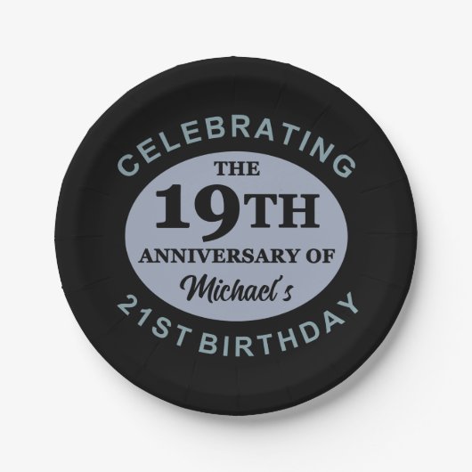 Aangepaste 40e verjaardag Humor Papieren Bordje (Voorkant)