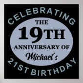 Aangepaste 40e verjaardag Humor Poster (Voorkant)