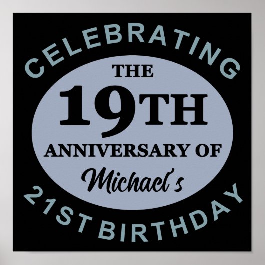 Aangepaste 40e verjaardag Humor Poster (Voorkant)