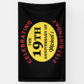 Aangepaste 40e verjaardag Humor Spandoek (Verticaal)