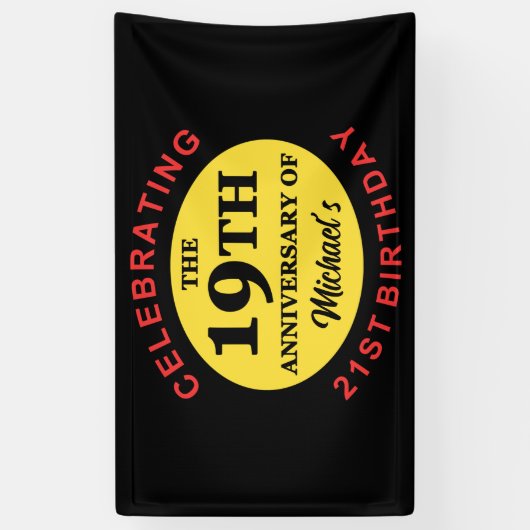 Aangepaste 40e verjaardag Humor Spandoek (Verticaal)