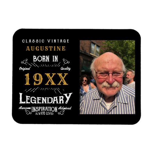 Aangepaste 40e verjaardag magneet (Horizontaal)