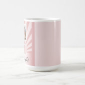 Aangepaste 40e verjaardag roze streep koffiemok (Center)