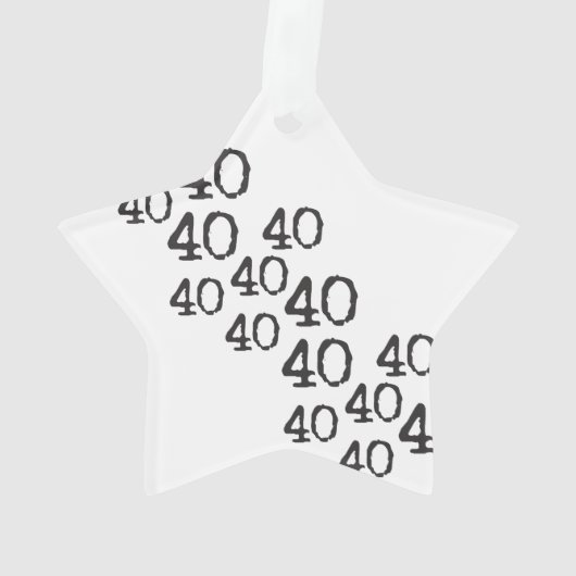 Aangepaste 40e verjaardag vakantiebedding ornament (achterkant)