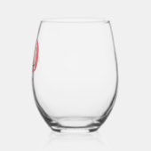 Aangepaste 40e verjaardag wijnglas zonder voet (Links)