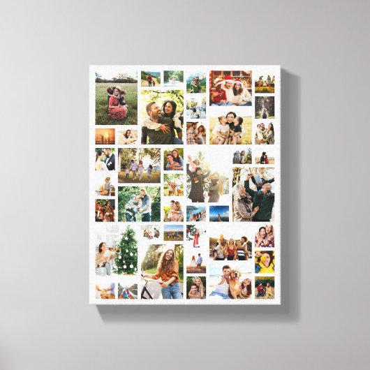 Aangepaste 42 fotocollage canvas afdruk (Voorkant)
