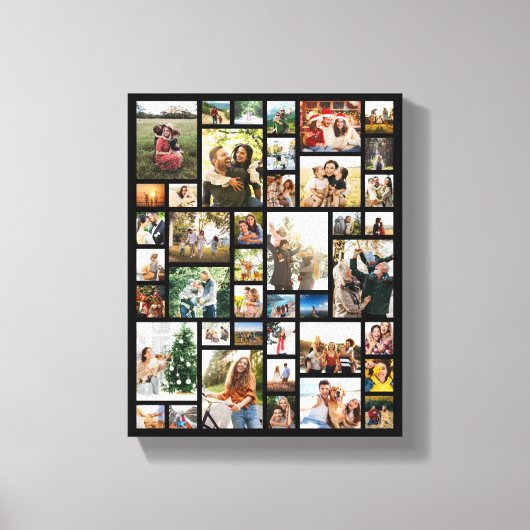 Aangepaste 42 fotocollage canvas afdruk (Voorkant)