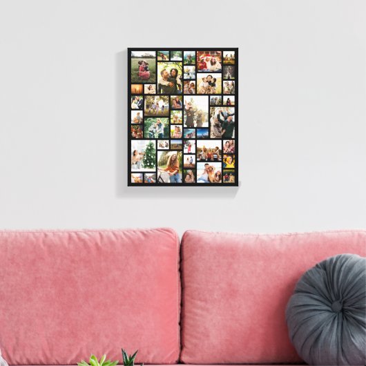 Aangepaste 42 fotocollage canvas afdruk (Insitu (Woonkamer))