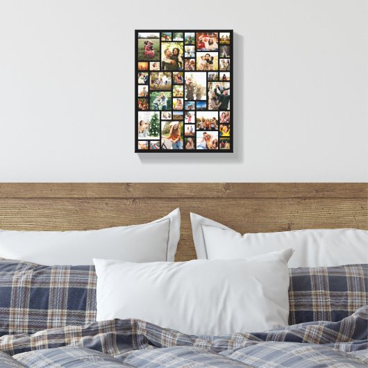 Aangepaste 42 fotocollage canvas afdruk (Insitu (Slaapkamer))
