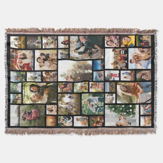 Aangepaste 42 fotocollage deken (Voorkant)