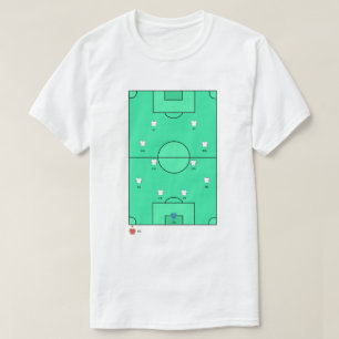Aangepaste 442 voetbalopstelling teamrooster bord t-shirt