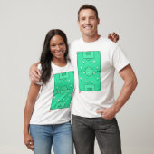 Aangepaste 442 voetbalopstelling teamrooster bord t-shirt (Unisex)