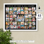 Aangepaste 45 fotocollage gepersonaliseerd poster