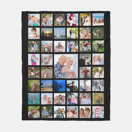 Aangepaste 45 foto's om uw kleur te kleuren fleece deken (Voorkant)