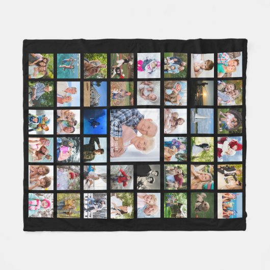 Aangepaste 45 foto's om uw kleur te kleuren fleece deken (Voorkant (Horizontaal))