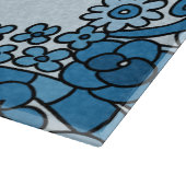 Aangepaste 45e Jubileum Sapphire Floral Bird Snijplank (Hoek)