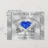 Aangepaste 45e Jubileum Uitnodigingen Save the Dat (Voorkant / Achterkant)