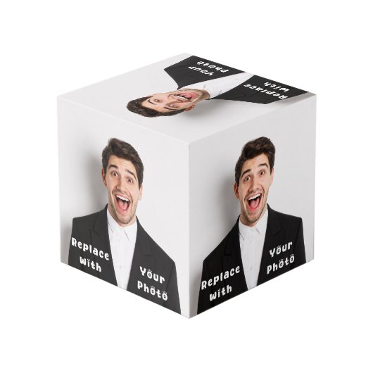 Aangepaste 4" Aandenken Foto Kubus (Achter hoekig)