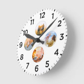 Aangepaste 4 Cirkel foto schaduwinleg Ronde Klok (Hoek)