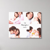 Aangepaste 4 familiefoto's collage rechthoekig fra canvas afdruk (Voorkant)