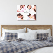 Aangepaste 4 familiefoto's collage rechthoekig fra canvas afdruk (Insitu (Slaapkamer))