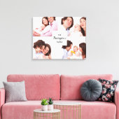Aangepaste 4 familiefoto's collage rechthoekig fra canvas afdruk (Insitu (Woonkamer))