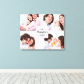 Aangepaste 4 familiefoto's collage rechthoekig fra canvas afdruk (Insitu (Houten vloer))