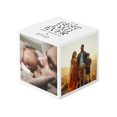 Aangepaste 4 foto Beste vader ooit Moderne Vaderda Kubus (Voorkant hoekig)