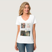 Aangepaste 4 foto collage Beste opa ooit T-shirt (Voorkant volledig)