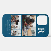 Aangepaste 4 Foto Collage Beste Papa Ooit met Init Case-Mate iPhone Case (Achterkant (horizontaal))