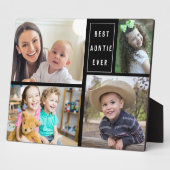 Aangepaste 4 foto collage beste tante ooit fotoplaat (Zijkant)