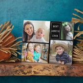 Aangepaste 4 foto collage beste tante ooit fotoplaat (Zijkant)