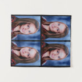Aangepaste 4 foto collage gepersonaliseerd wandkleed (Voorkant (horizontaal))