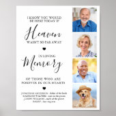 Aangepaste 4 Foto Collage Hemel Trouw Herdenking Poster (Voorkant)