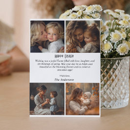 Aangepaste 4 foto collage Pasen ansichtkaarten Kaart