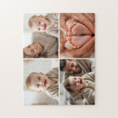 Aangepaste 4 Foto Collage Schattige Baby Legpuzzel (Verticaal)