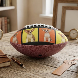 Aangepaste 4 foto collage van uw huisdier honden f american football