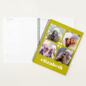 Aangepaste 4-foto gepersonaliseerde Chartreuse 202 Planner (Display)