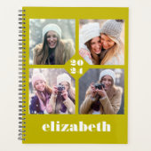 Aangepaste 4-foto gepersonaliseerde Chartreuse 202 Planner (Voorkant)