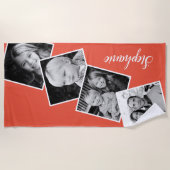 Aangepaste 4 foto-inkuilfilmstrips strandlaken (Voorkant)