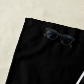 Aangepaste 4 foto-inkuilfilmstrips zwart strandlaken (In situ)