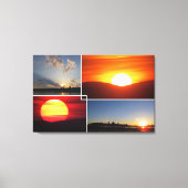 Aangepaste 4-foto Zonsondergangen Canvas Afdruk (Voorkant)