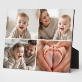 Aangepaste 4 Fotocollage Schattigee Baby Fotoplaat (Zijkant)