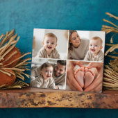 Aangepaste 4 Fotocollage Schattigee Baby Fotoplaat (Zijkant)