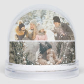 Aangepaste 4 fotocollage sneeuwbol (Voorkant)